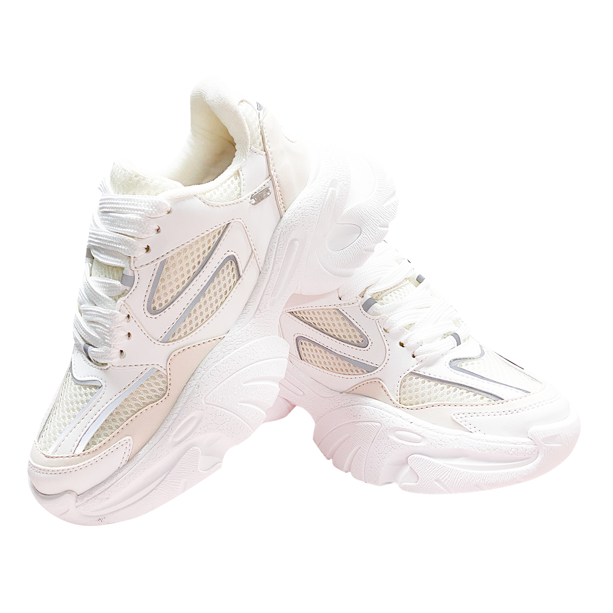 Tenis para niñas blancos con plataforma