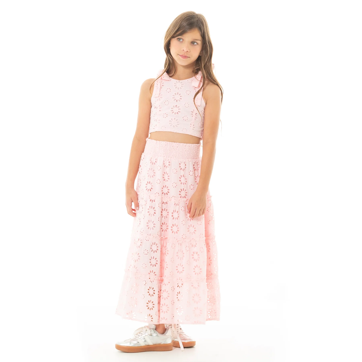 FALDA PARA NIÑAS LARGA EN OJALILLO