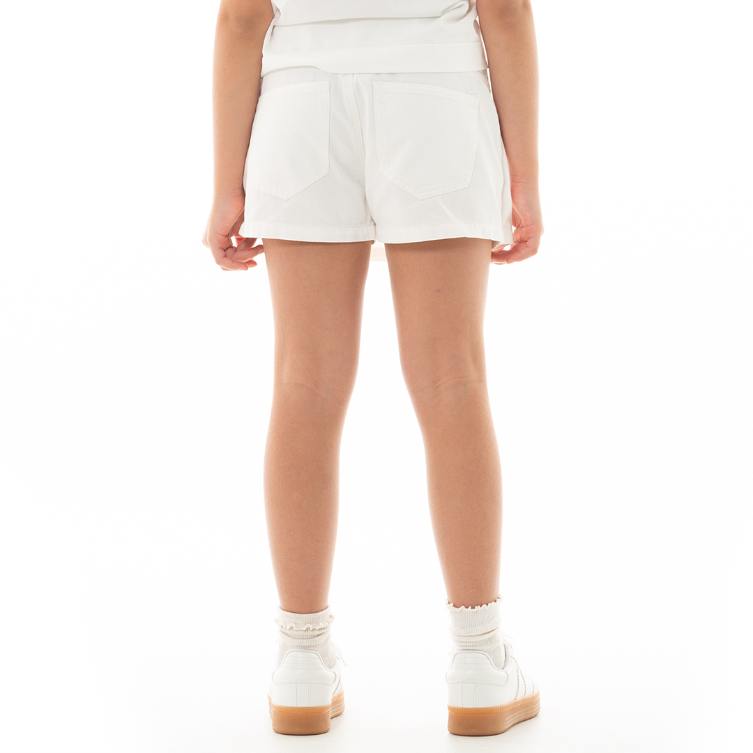 FALDA SHORT PARA NIÑAS - DRILL TEÑIDO