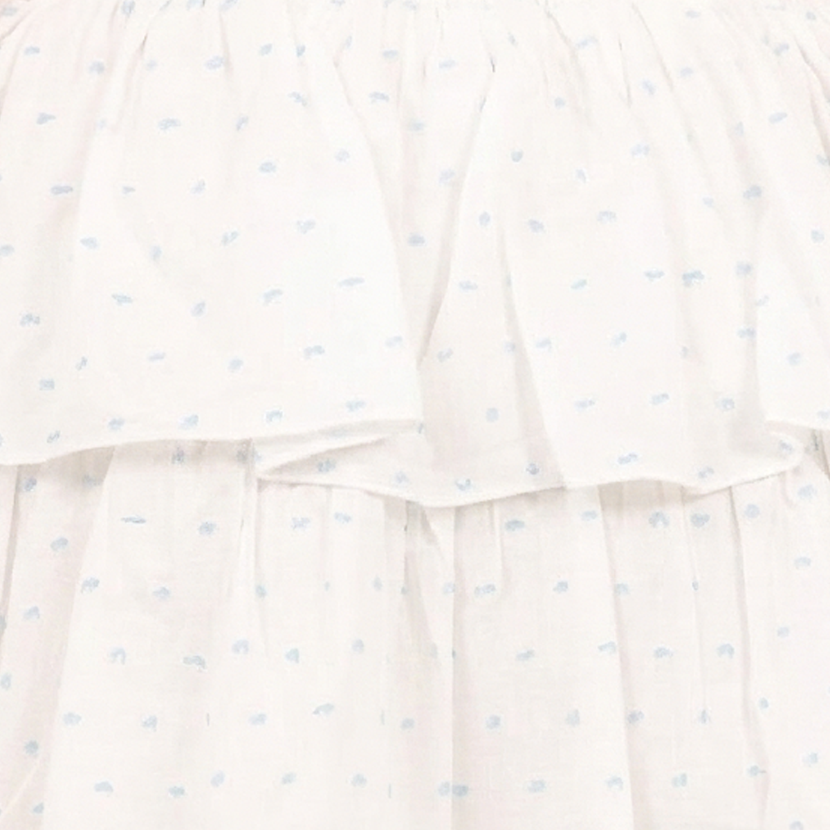 Falda short para niñas con capas y detalles bordados