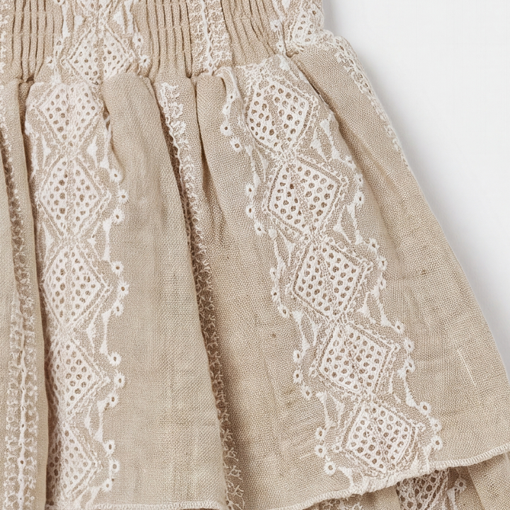 FALDA SHORT PARA NIÑAS CON DISEÑOS BORDADOS