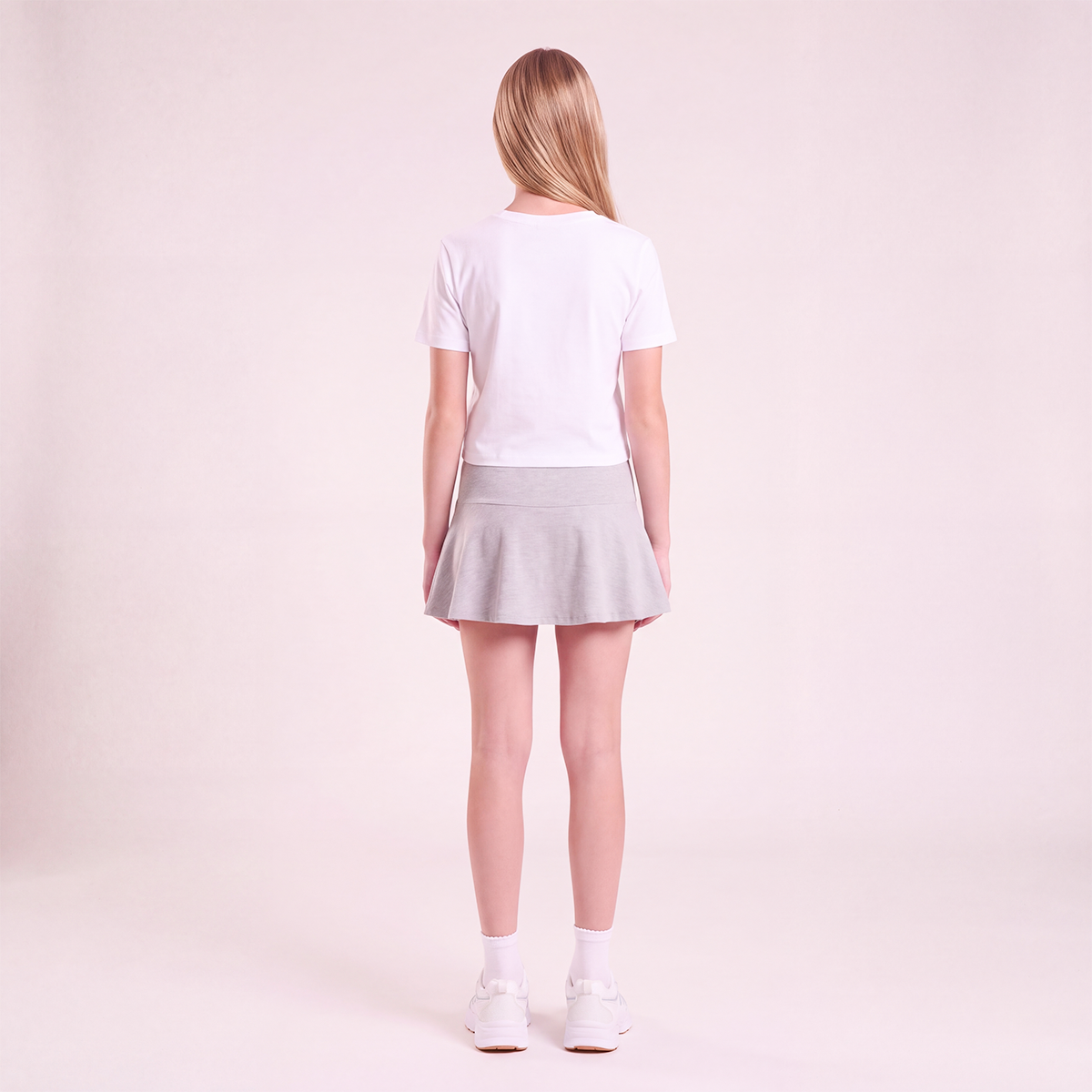 Falda short para niñas - Gris