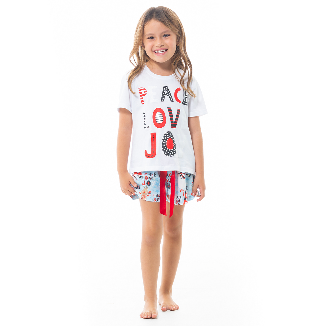 PIJAMA DE SHORT PARA NIÑAS