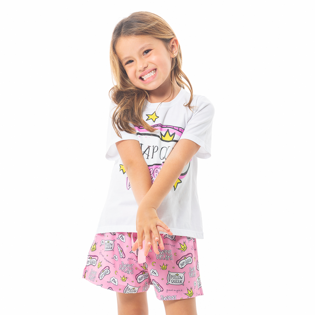 PIJAMA DE SHORT PARA NIÑAS
