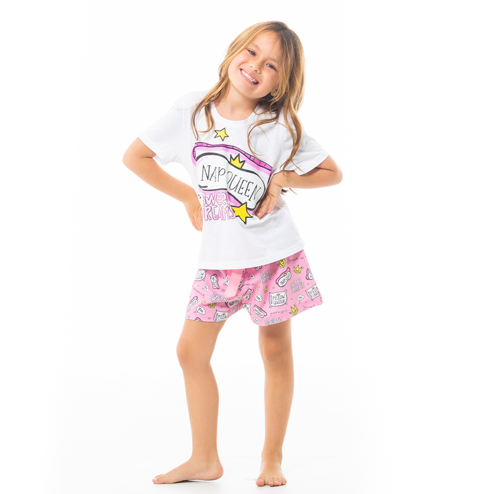 PIJAMA DE SHORT PARA NIÑAS