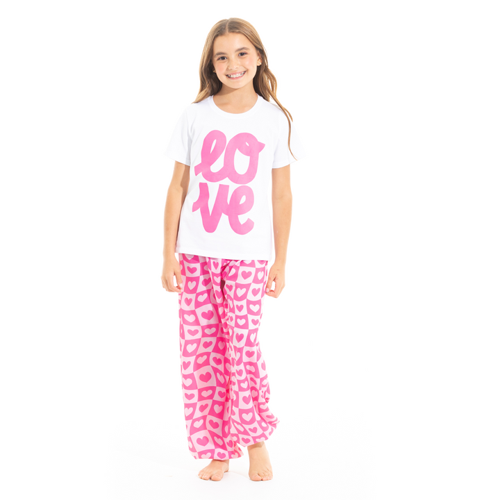 PIJAMA PARA NIÑAS DE PANTALÓN LOVE