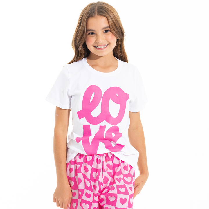PIJAMA PARA NIÑAS DE PANTALÓN LOVE