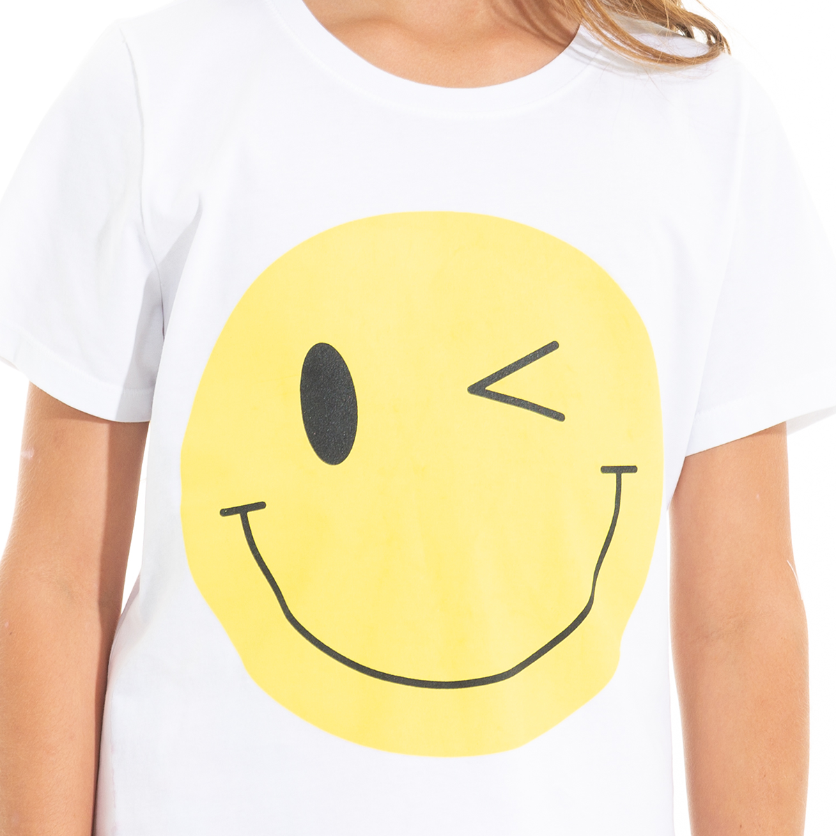 PIJAMA PARA NIÑAS DE SHORT CON DISEÑO DE CARITA