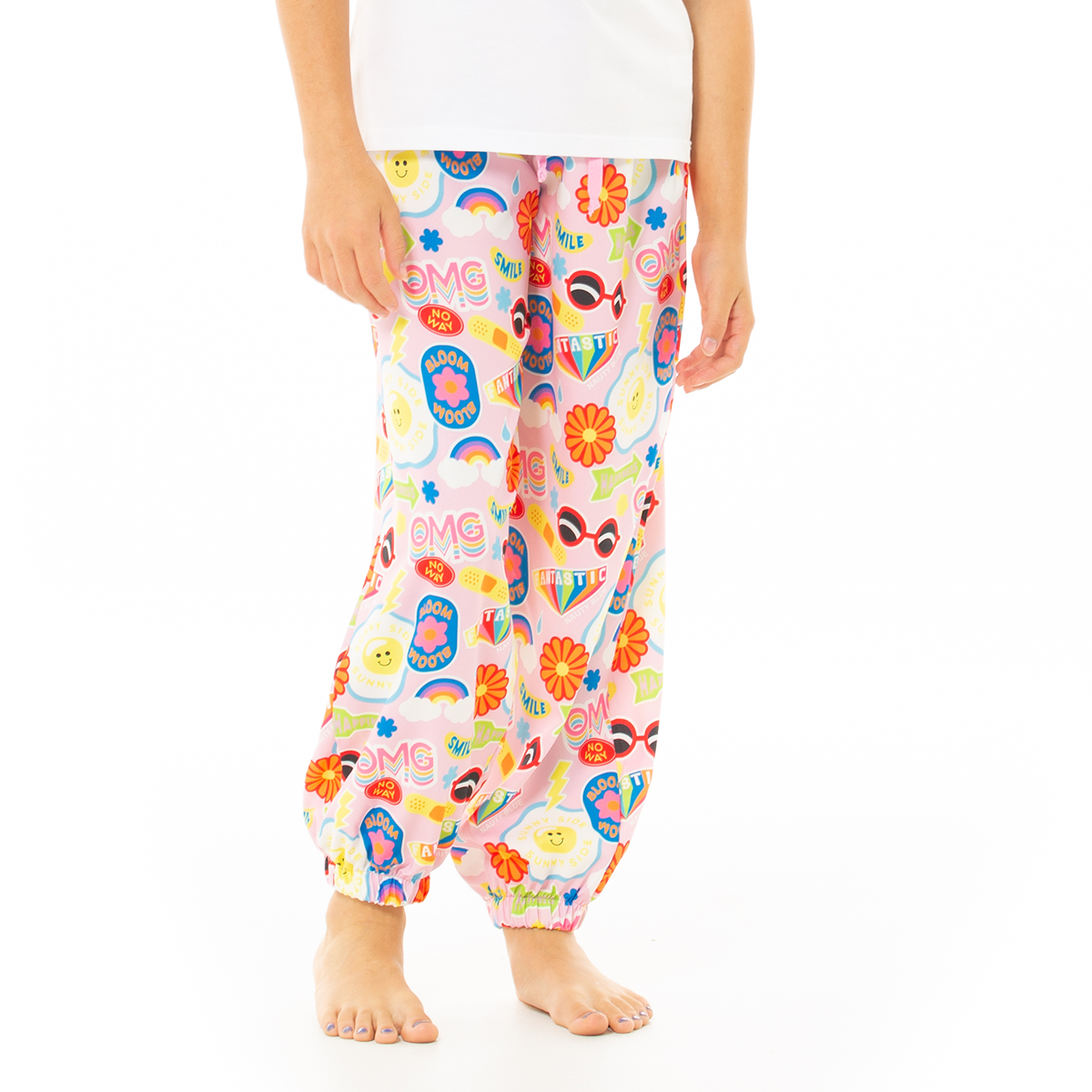 PIJAMA PARA NIÑAS DE PANTALON CON DISEÑO DE EMOJIS