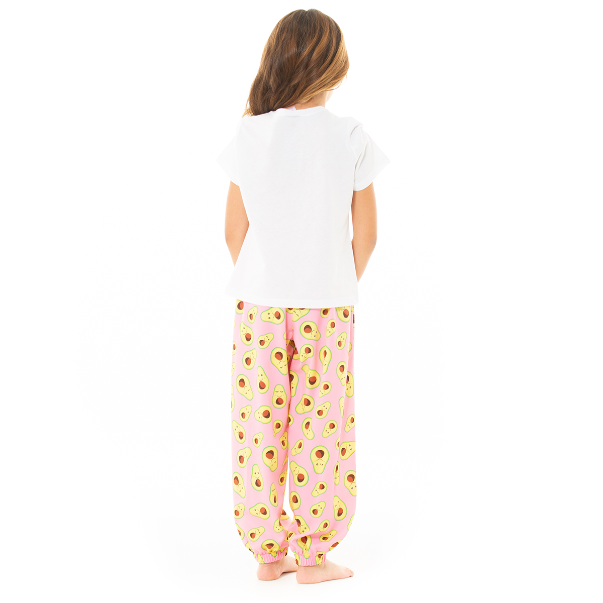 PIJAMA PARA NIÑAS DE PANTALON CON DISEÑO DE AGUACATES