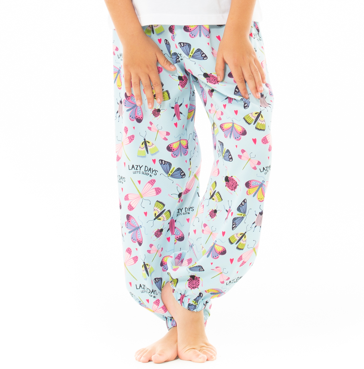 PIJAMA PARA NIÑAS DE PANTALON CON DISEÑO DE MARIPOSAS