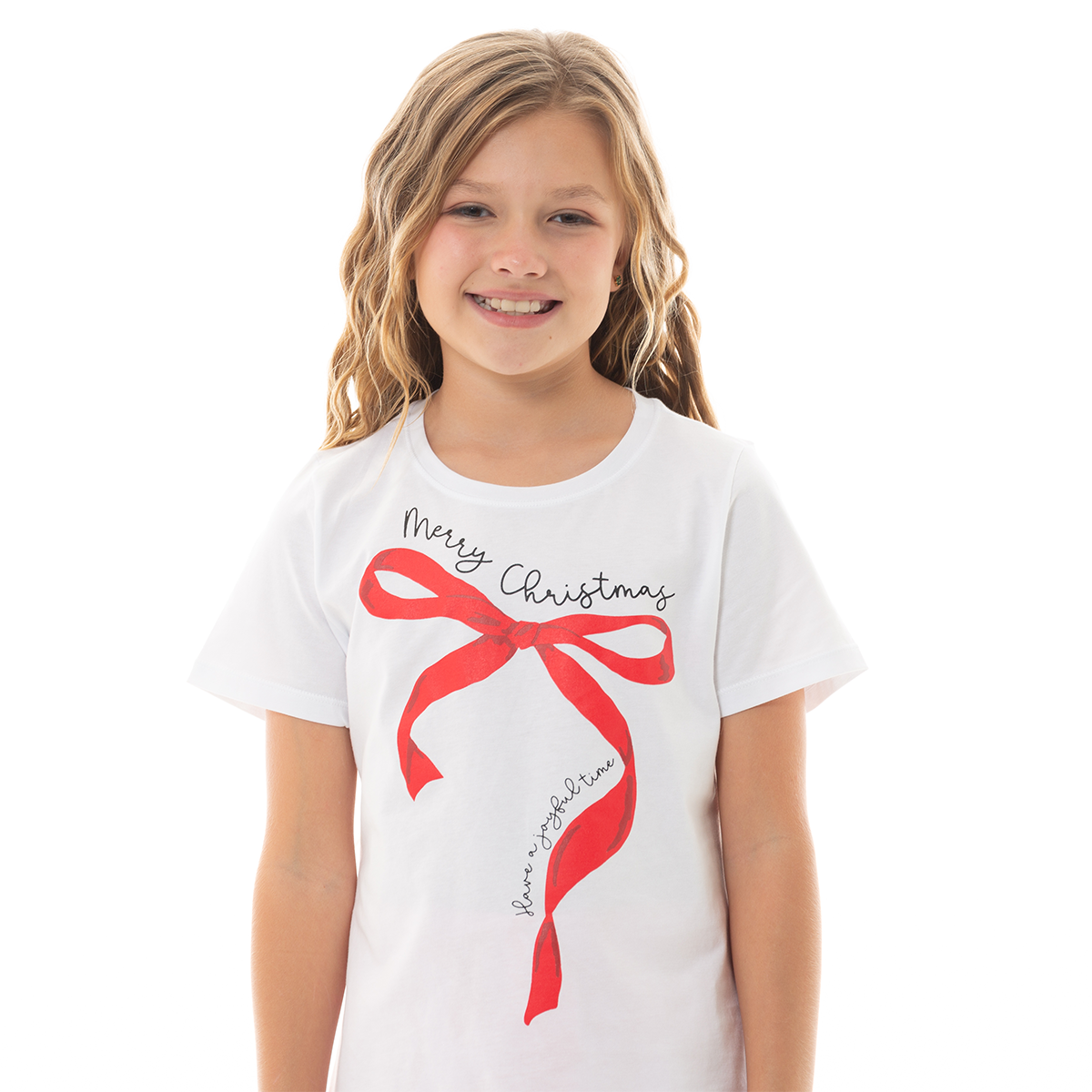 PIJAMA PARA NIÑAS DE PANTALON CON DISEÑO NAVIDEÑO