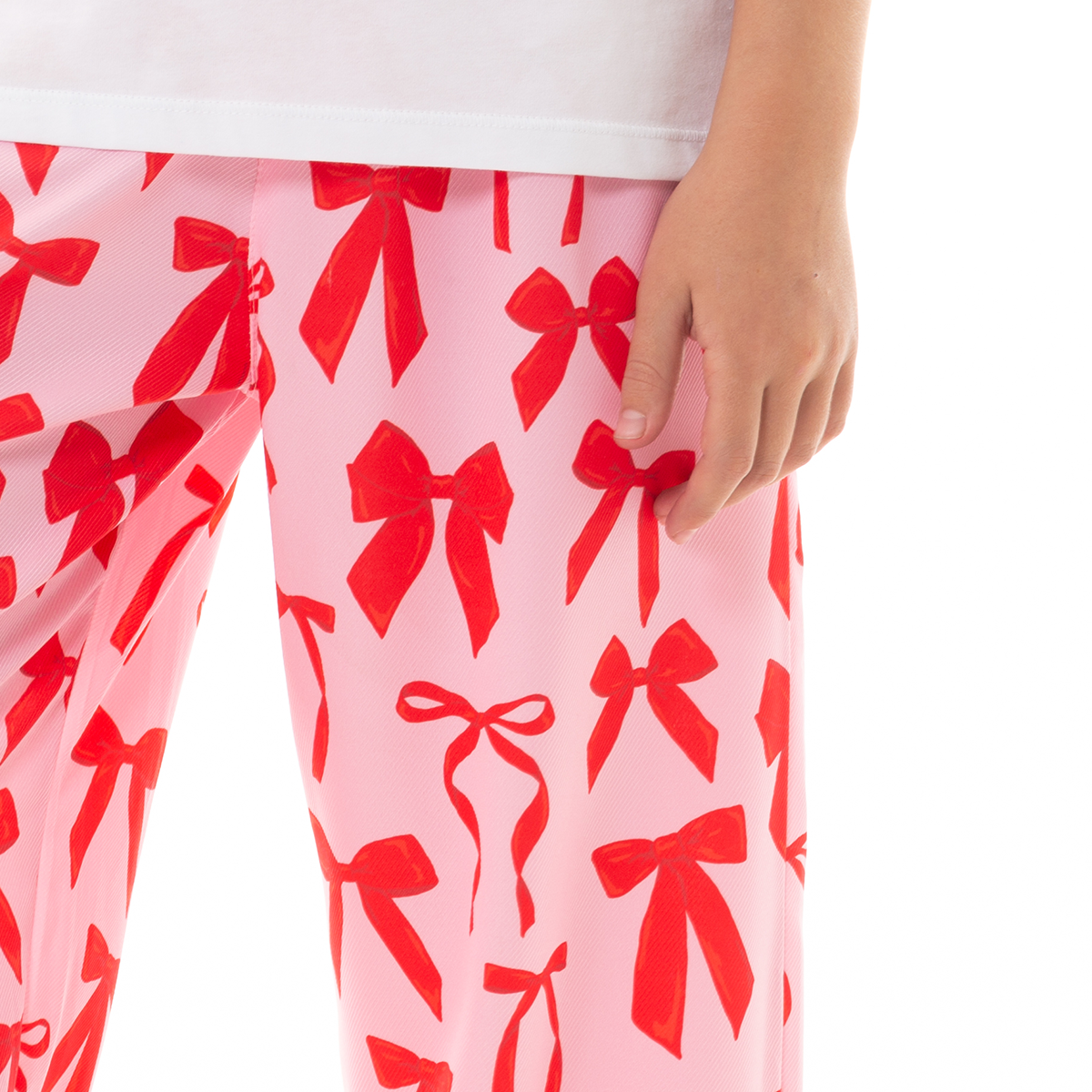 PIJAMA PARA NIÑAS DE PANTALON CON DISEÑO NAVIDEÑO