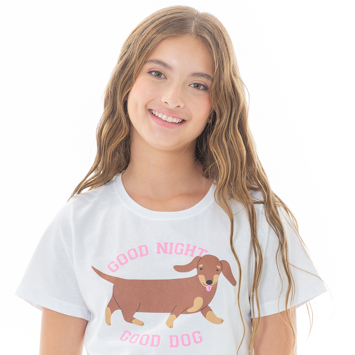 Pijama para niñas good dog – Blanca y Rosada
