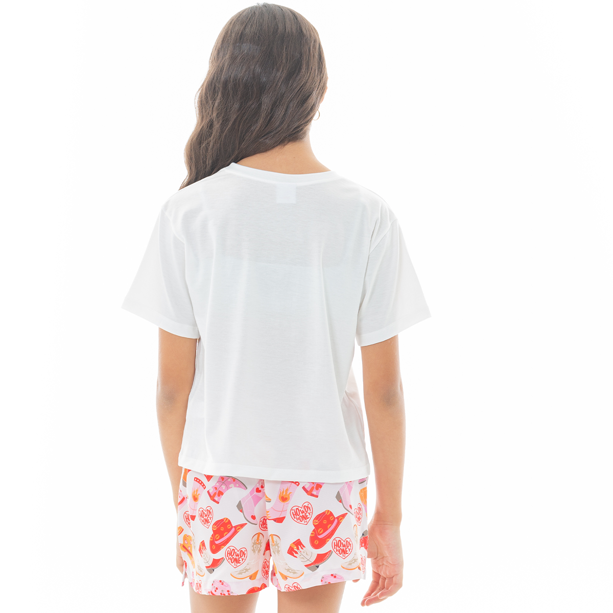 Pijama para niñas howdy — Blanca y rosada