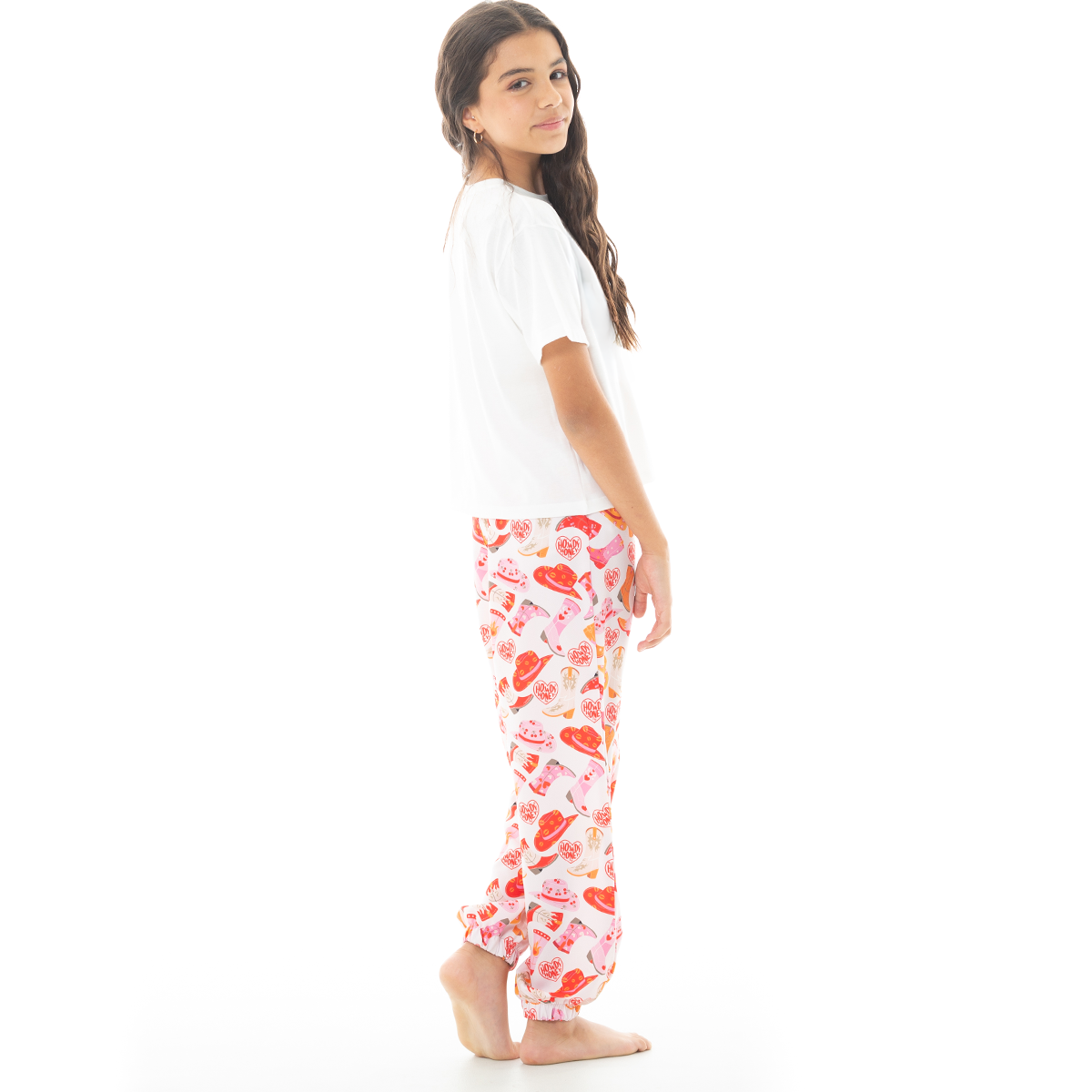 Pijama para niñas howdy — Blanca y rosada