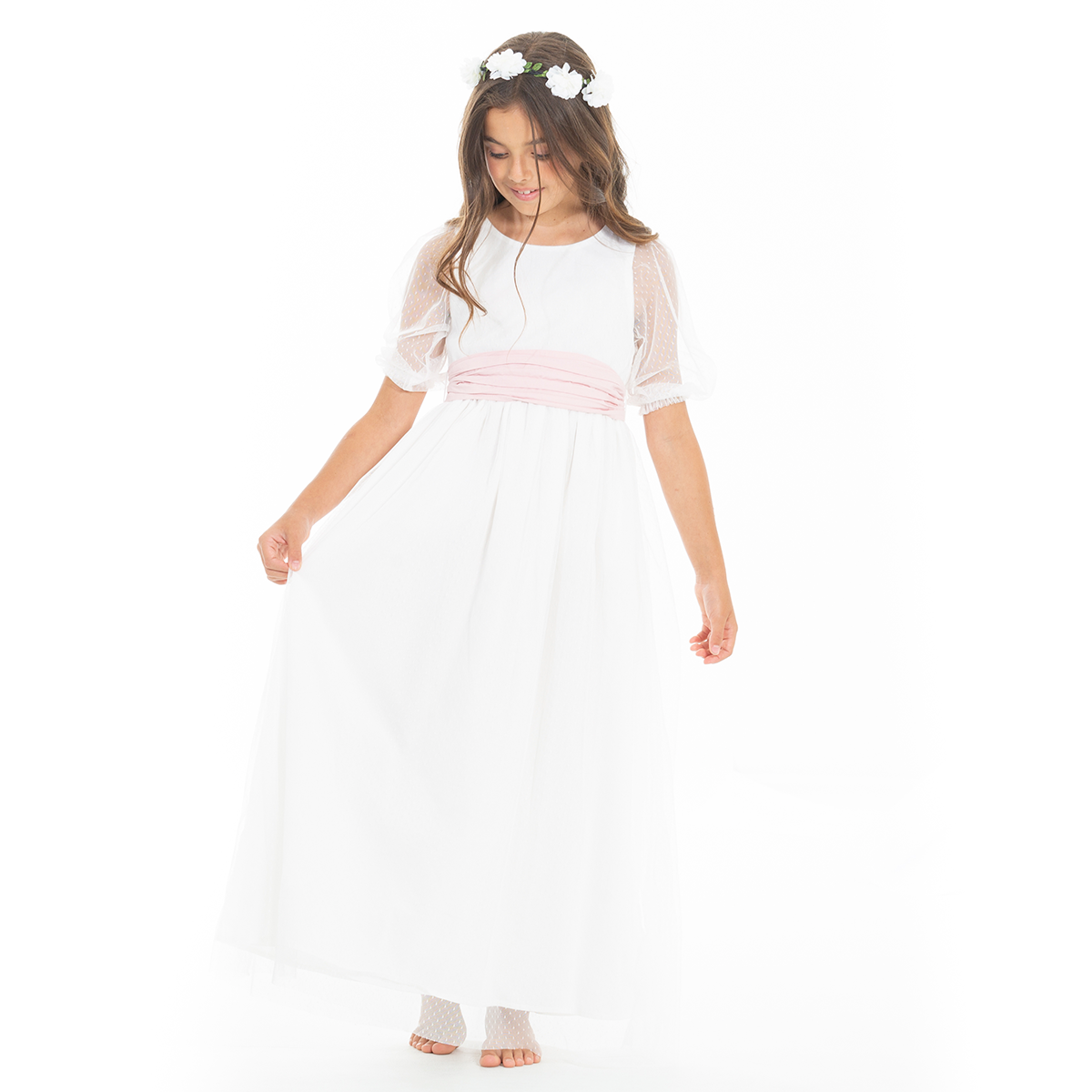 Moño decorativo para vestido ocacion especial - Rosado