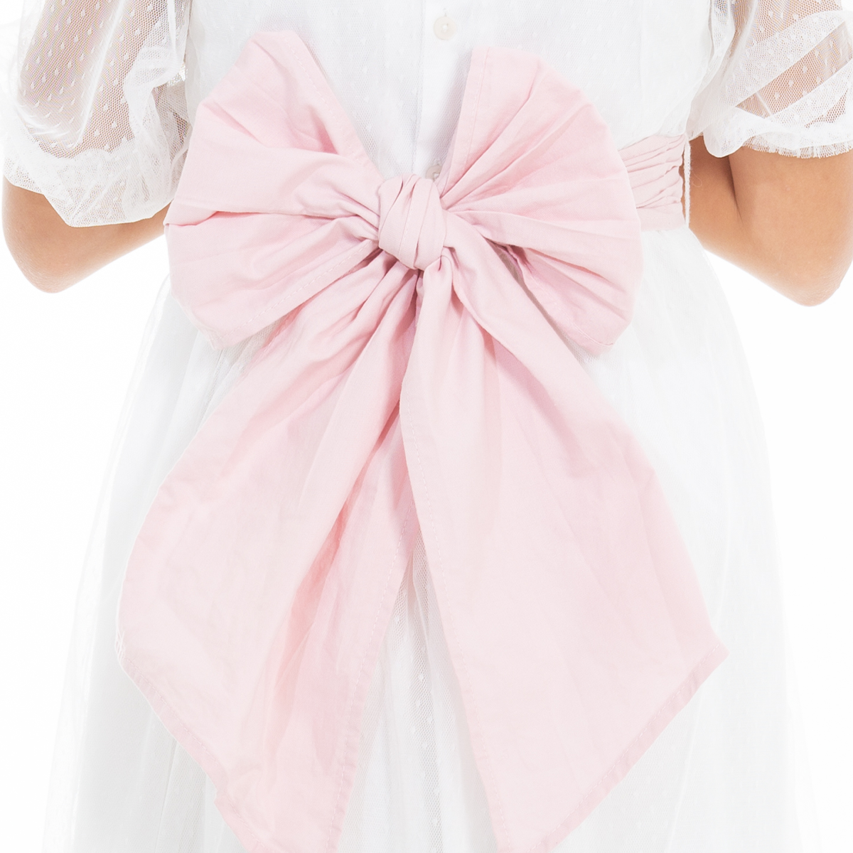 Moño decorativo para vestido ocacion especial - Rosado