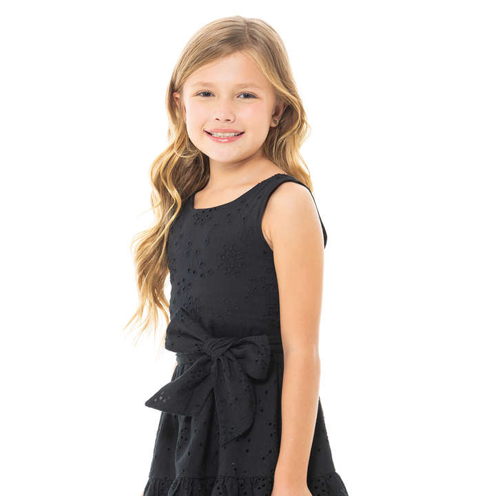 VESTIDO PARA NIÑAS CORTO EN OJALILLO