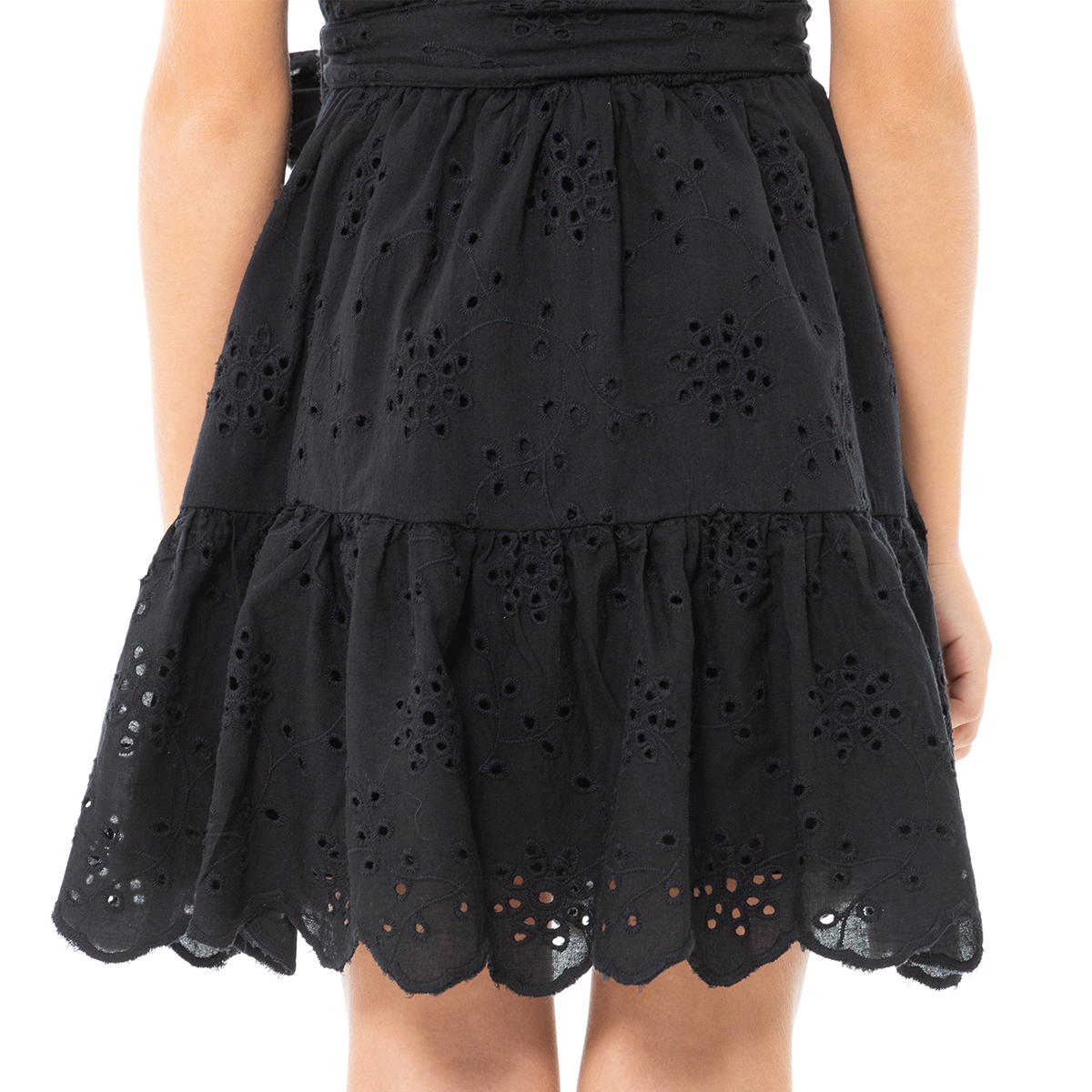 VESTIDO PARA NIÑAS CORTO EN OJALILLO
