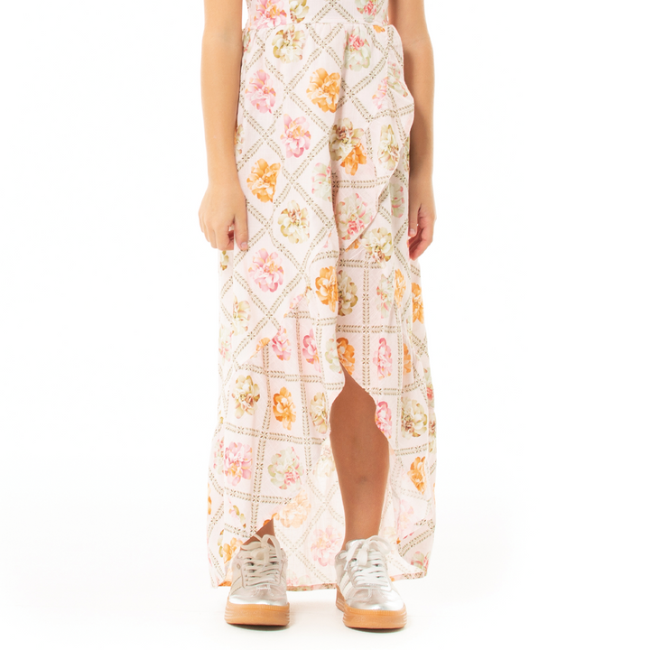 VESTIDO PARA NIÑAS LARGO CUELLO HALTER