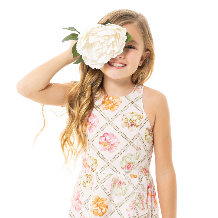 VESTIDO PARA NIÑAS LARGO CUELLO HALTER