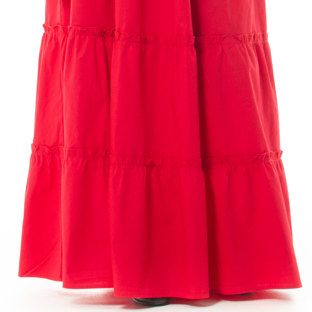 VESTIDO PARA NIÑAS LARGO COLOR ROJO