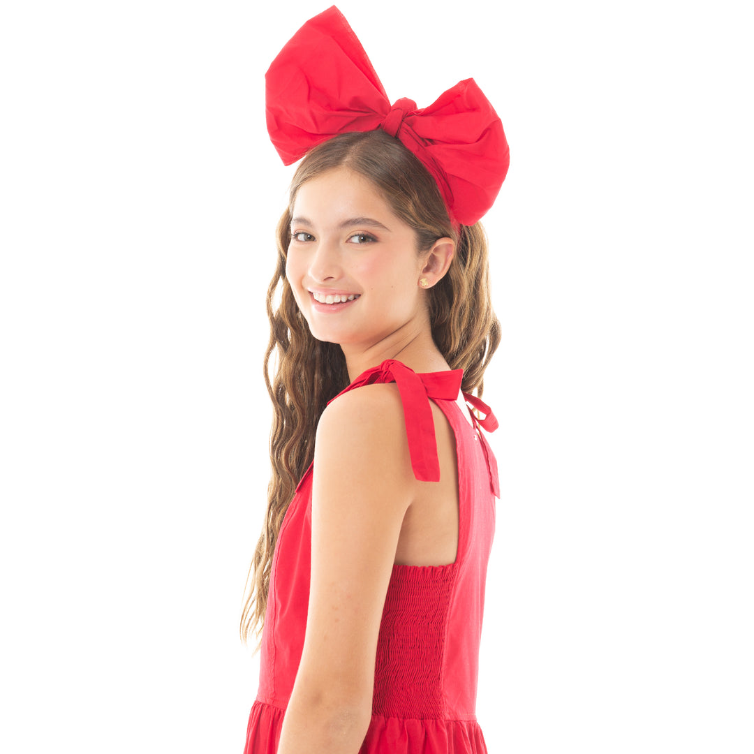 VESTIDO PARA NIÑAS LARGO COLOR ROJO