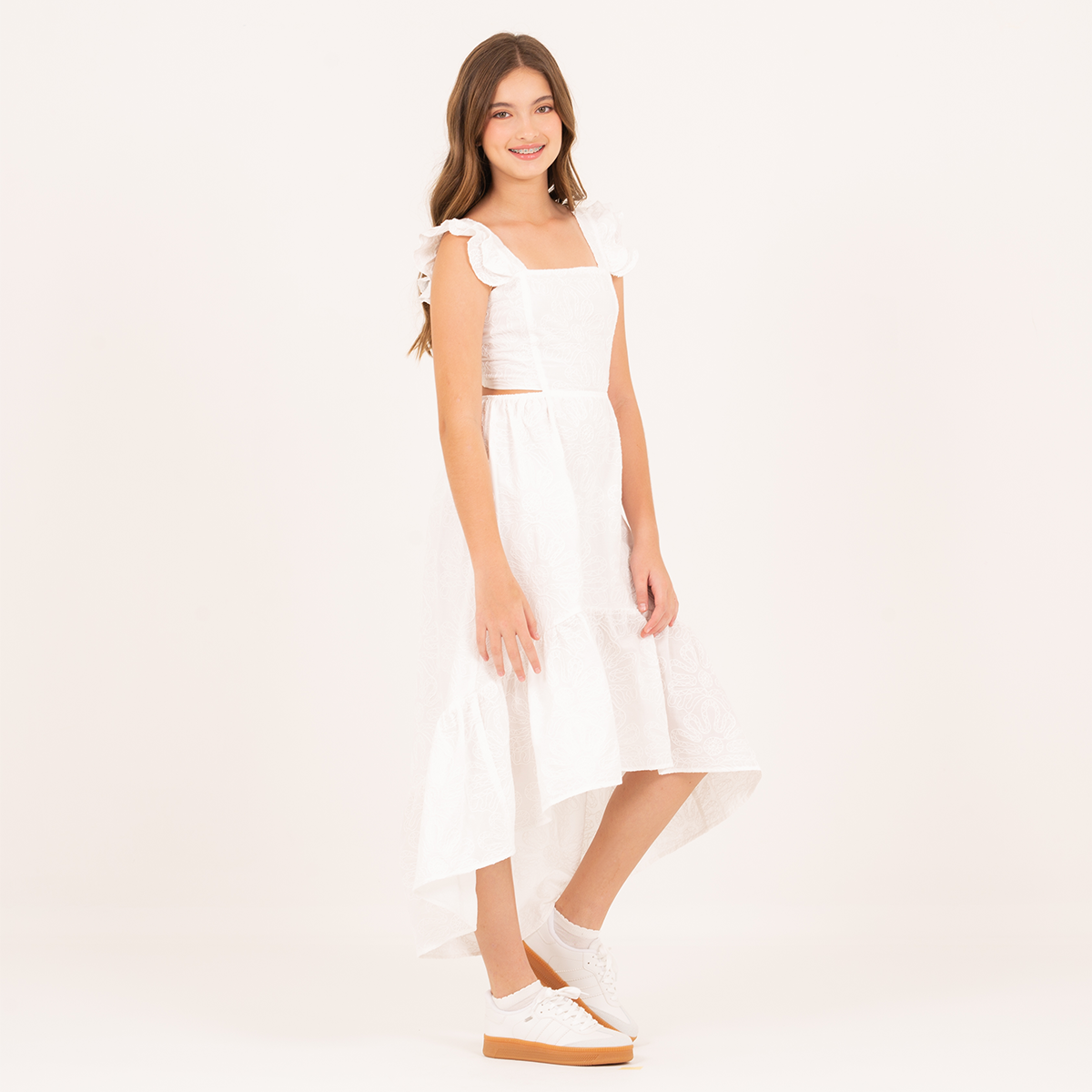 Vestido para niñas largo con diseño cola de pato