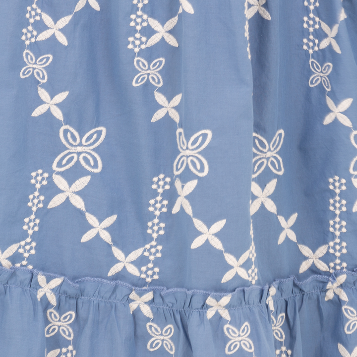 VESTIDO PARA NIÑAS LARGO CON DISEÑO BORDADO