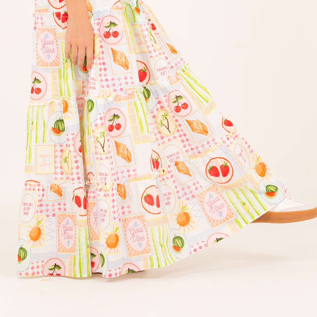 Vestido para niñas largo con diseño estampado