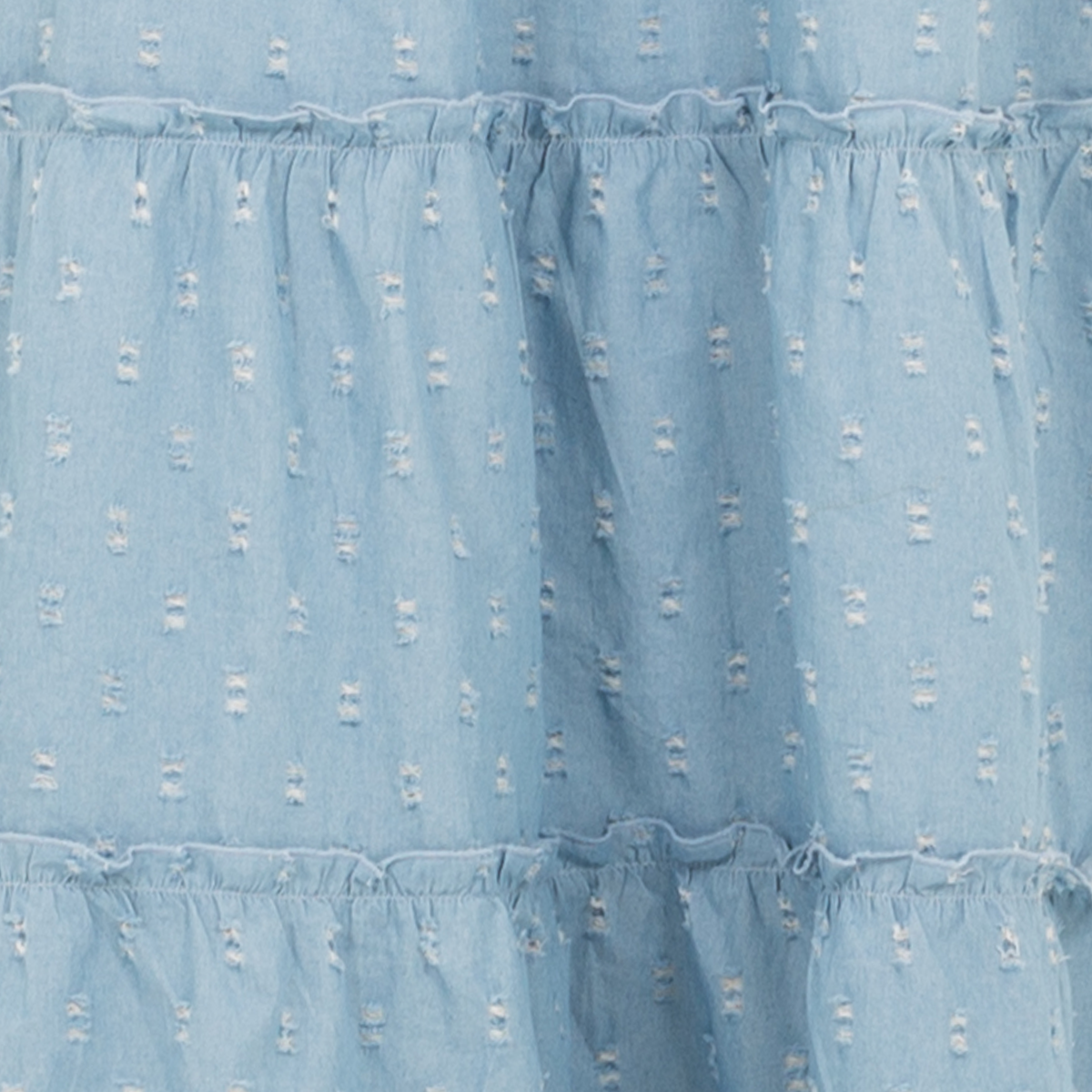 Vestido para niñas largo en algodon con efecto denim