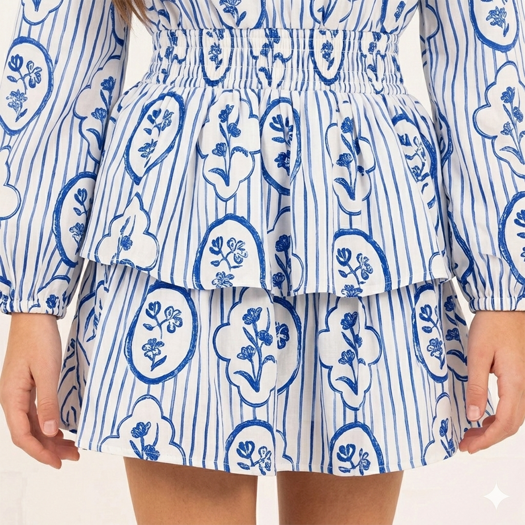 VESTIDO ESTAMPADO MANGA LARGA PARA NIÑA