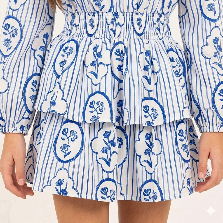 VESTIDO ESTAMPADO MANGA LARGA PARA NIÑA