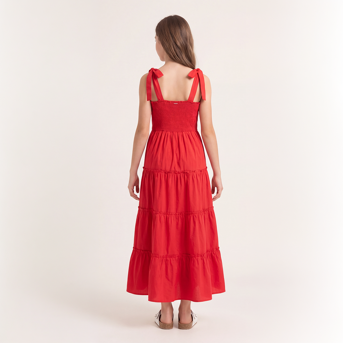 Vestido para niñas largo - Rojo
