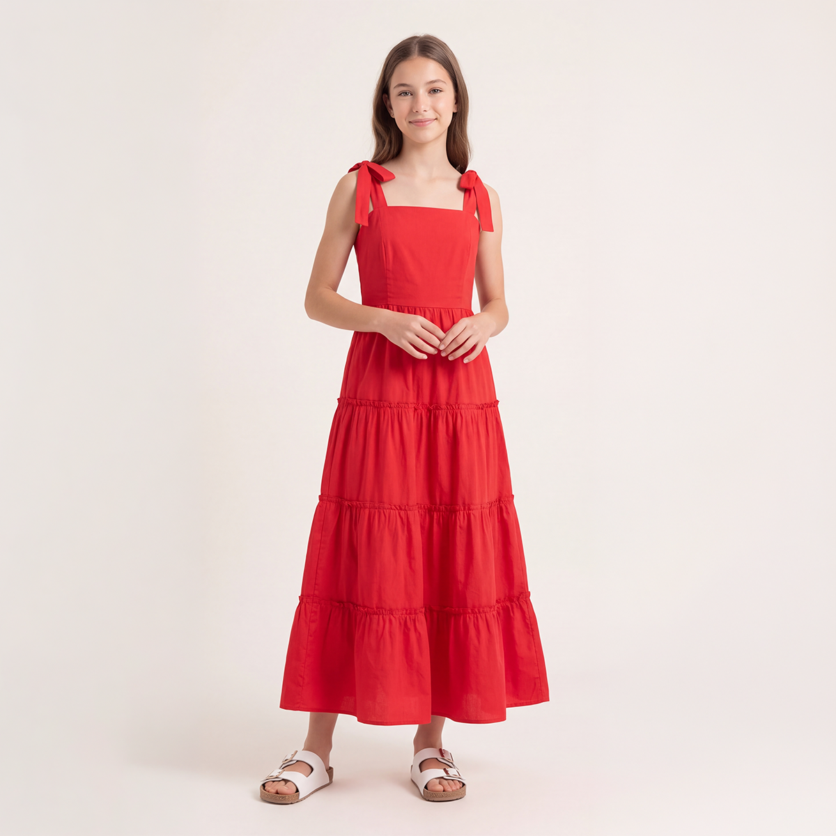 Vestido para niñas largo - Rojo