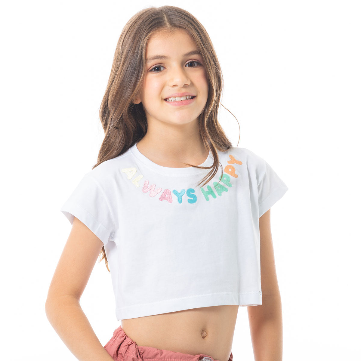 CAMISETA PARA NIÑAS CORTA ESTAMPADA