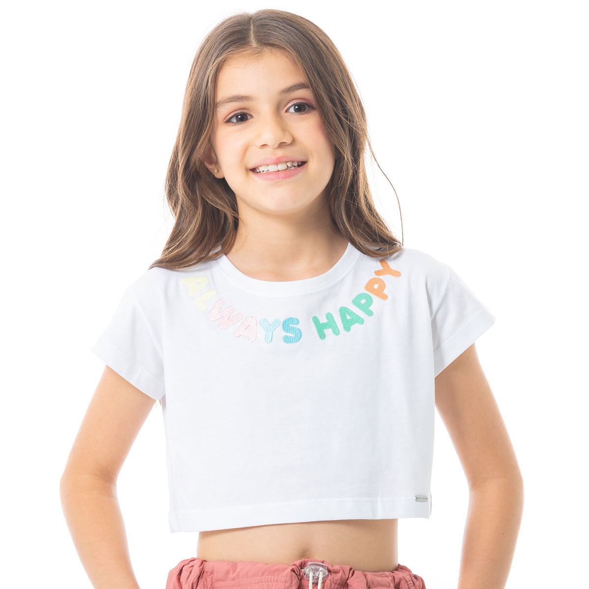 CAMISETA PARA NIÑAS CORTA ESTAMPADA
