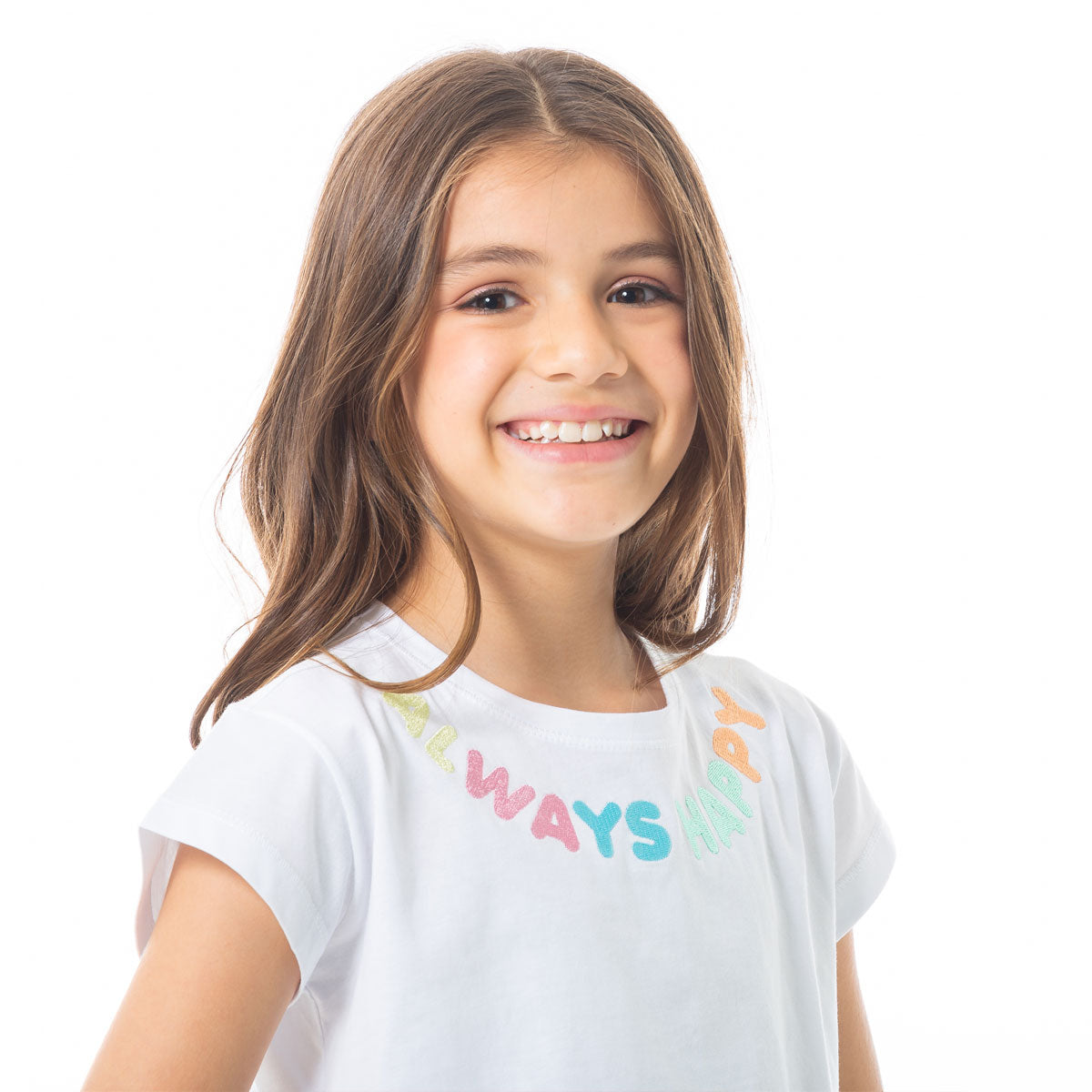 CAMISETA PARA NIÑAS CORTA ESTAMPADA