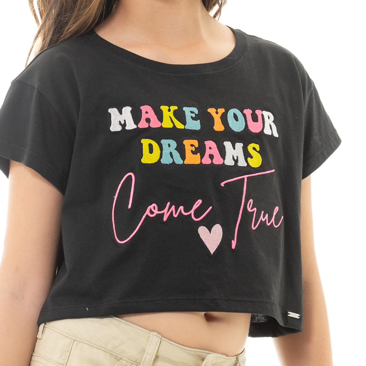 CAMISETA PARA NIÑAS CORTA ESTAMPADA