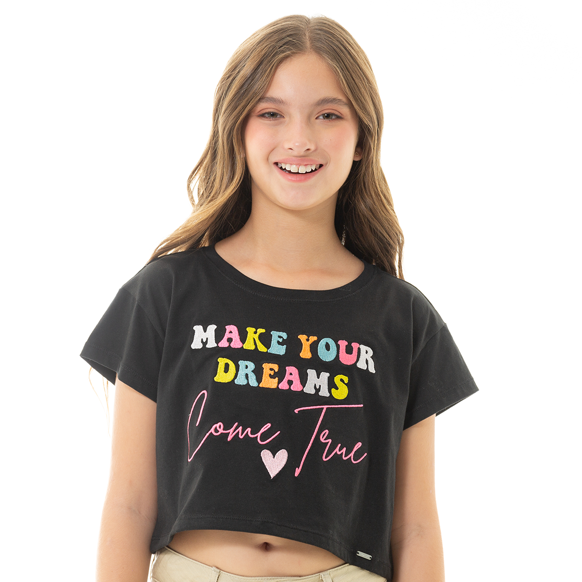 CAMISETA PARA NIÑAS CORTA ESTAMPADA