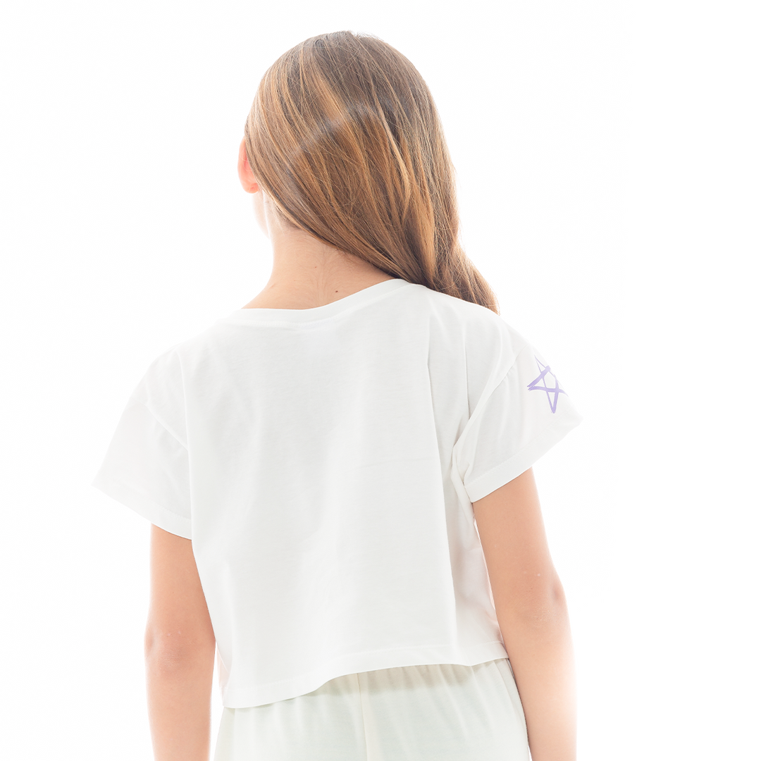 CAMISETA PARA NIÑAS CORTA ESTAMPADA