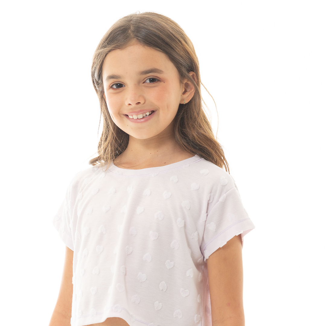 CAMISETA CORTA PARA NIÑAS