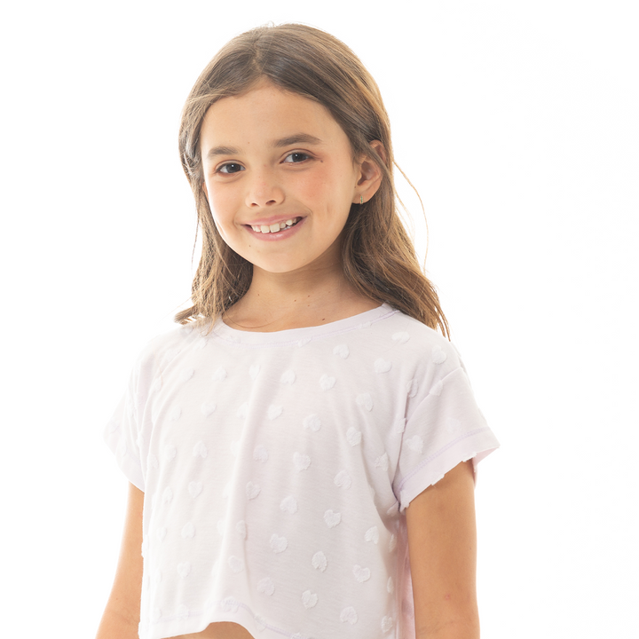 CAMISETA CORTA PARA NIÑAS