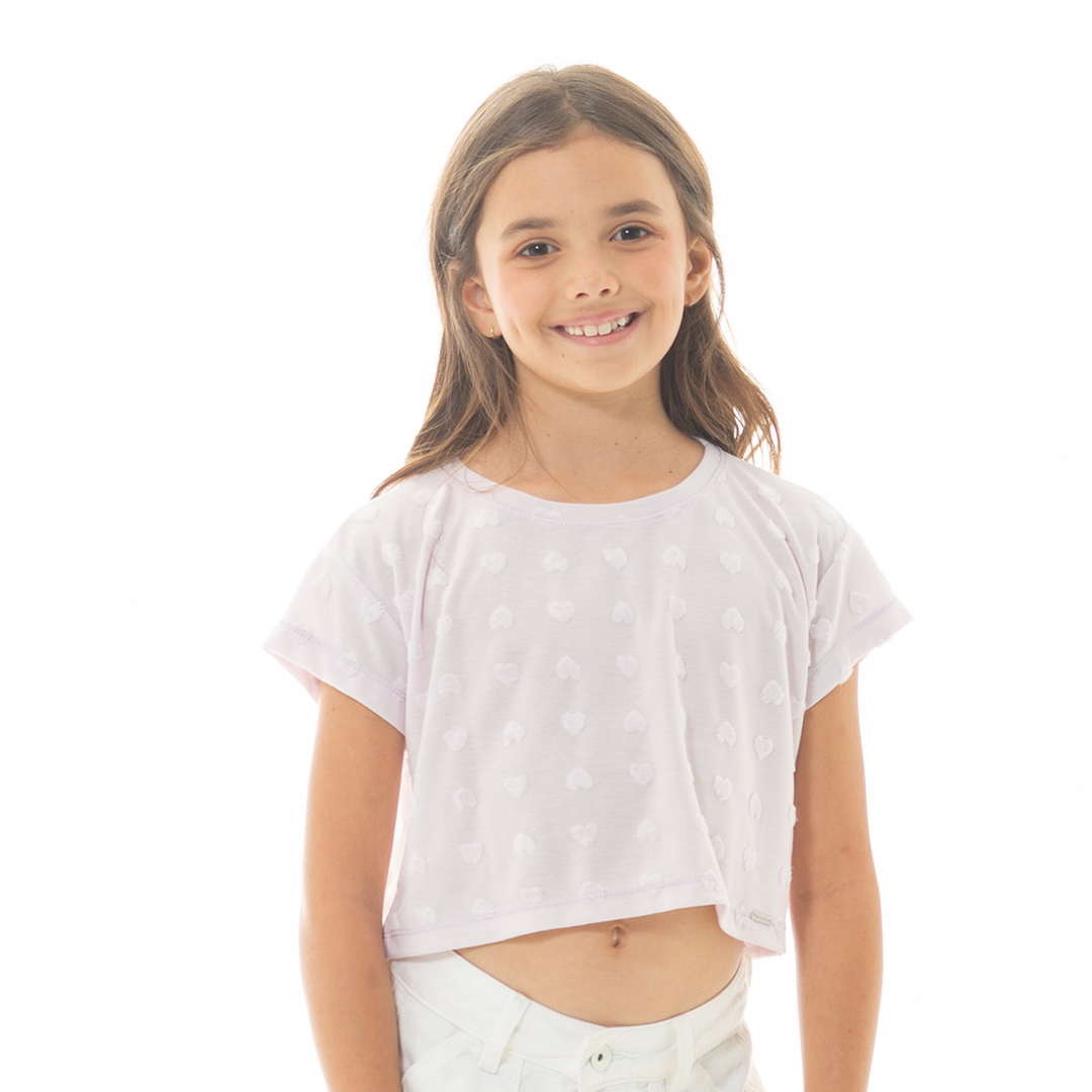 CAMISETA CORTA PARA NIÑAS
