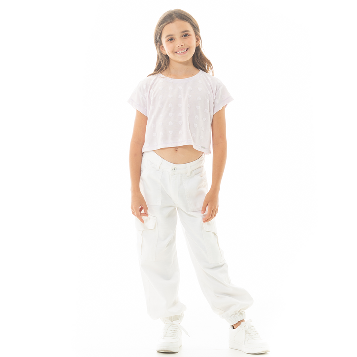 CAMISETA CORTA PARA NIÑAS