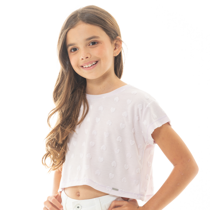 CAMISETA CORTA PARA NIÑAS