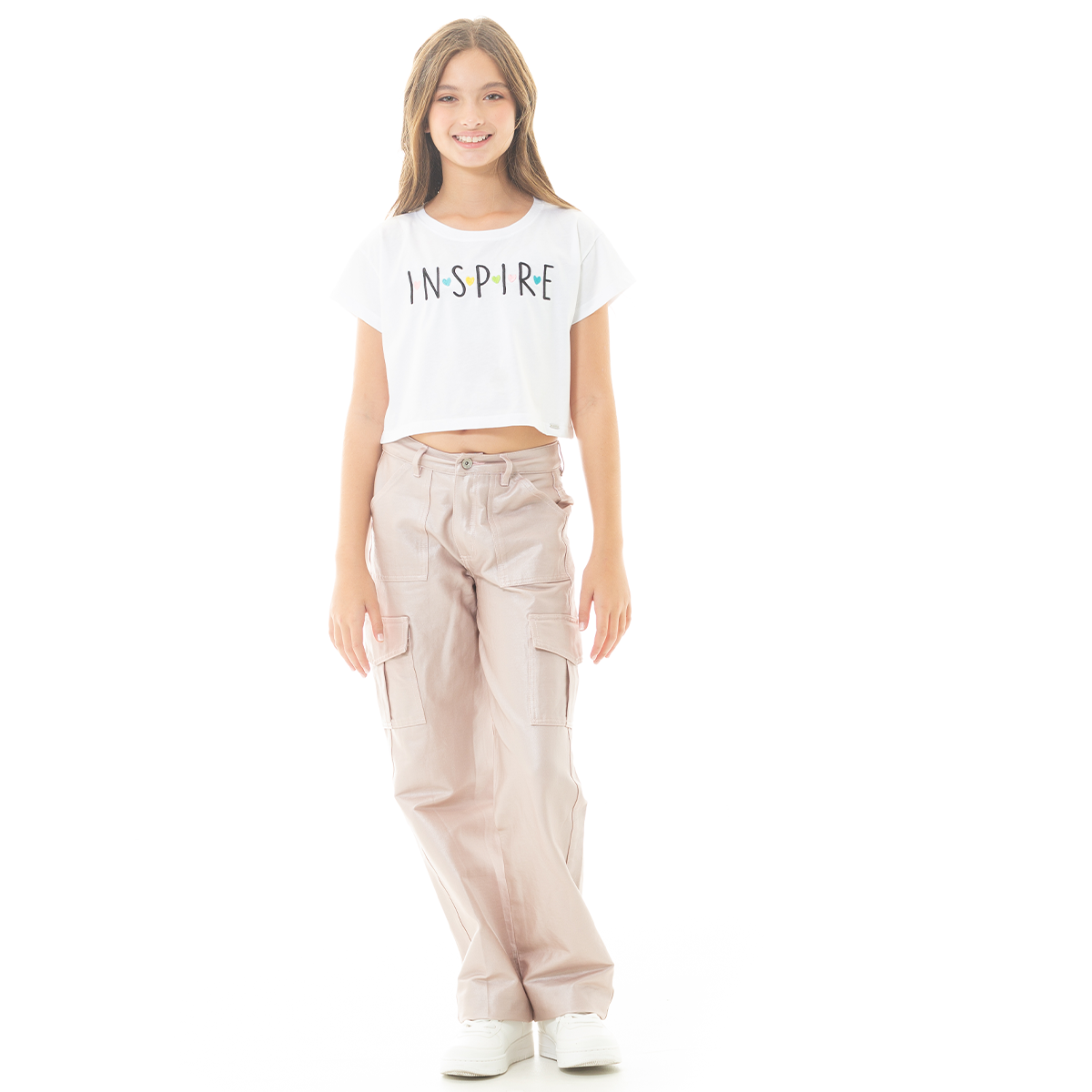 CAMISETA PARA NIÑAS CORTA ESTAMPADA