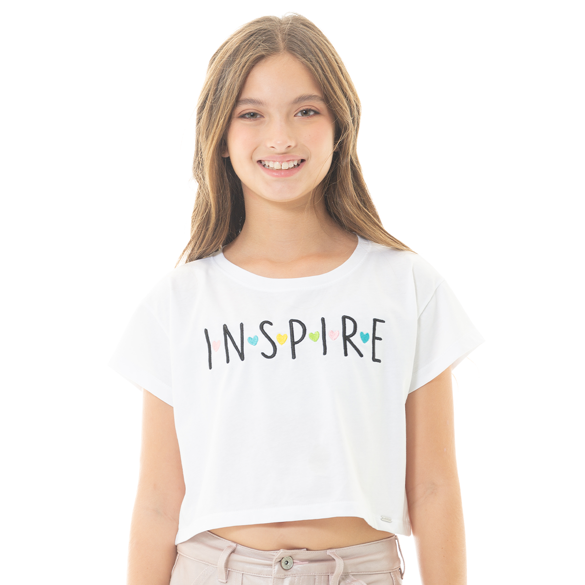 CAMISETA PARA NIÑAS CORTA ESTAMPADA