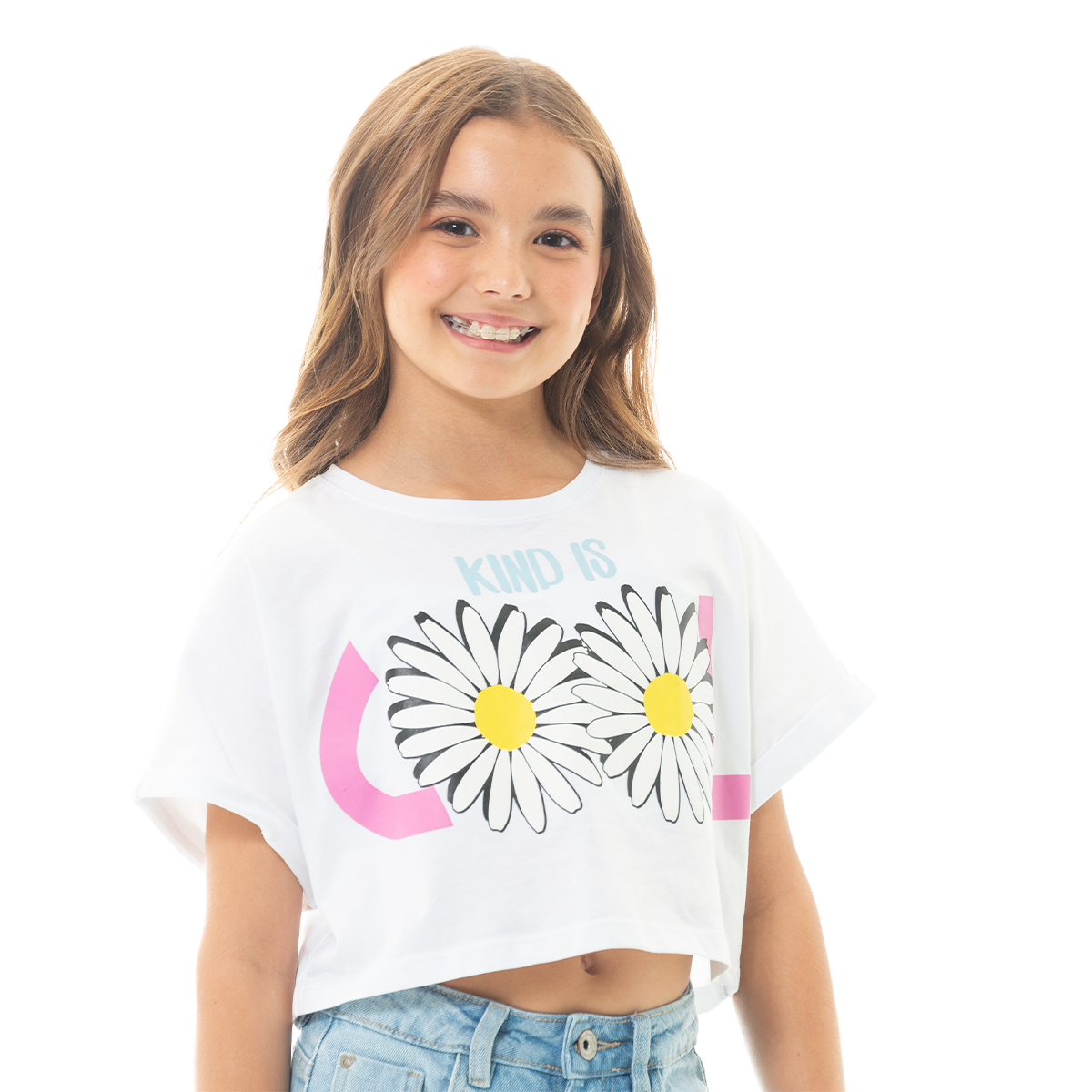 CAMISETA PARA NIÑAS CORTA ESTAMPADA